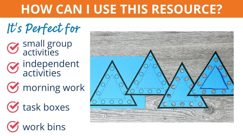 Shape Cutting, Hole Punching, and Tracing Activity
