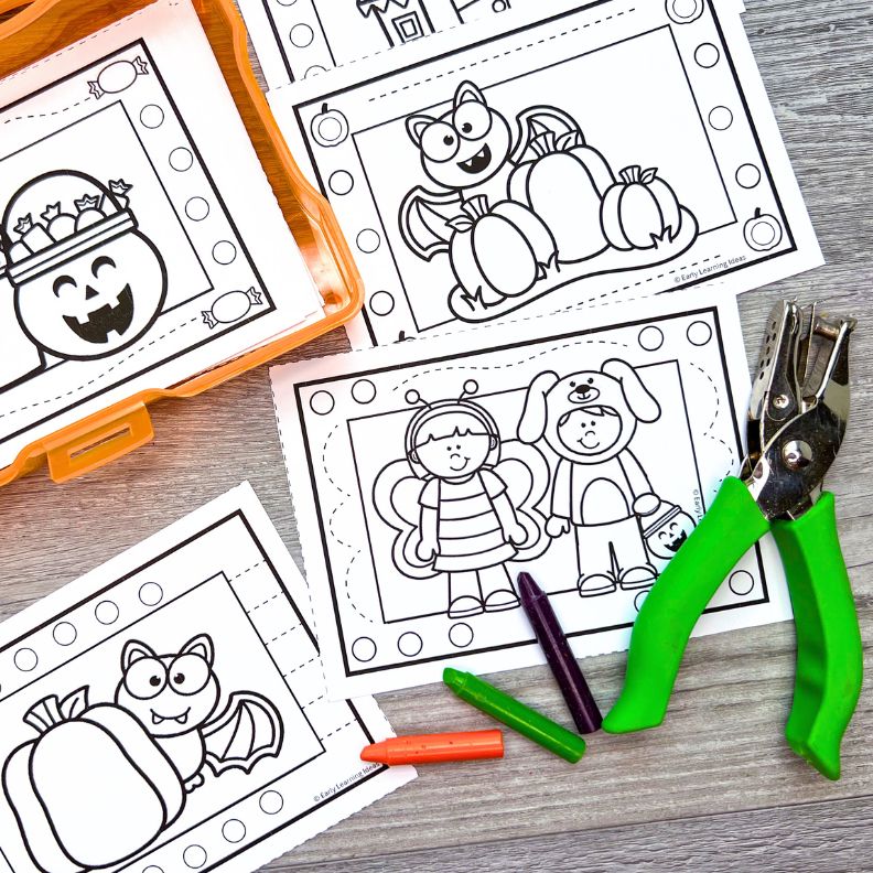 Hole Punch Task Cards - Halloween