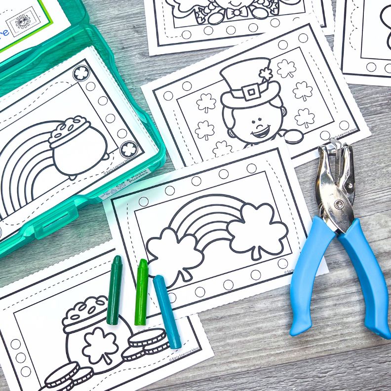 St. Patrick's Day Hole Punch Task Cards