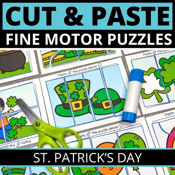 St. Patrick's Day Cut and Paste Puzzles