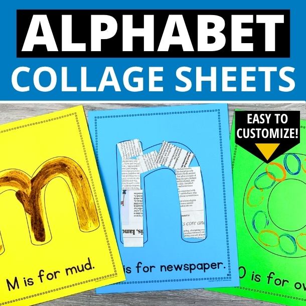 Alphabet Letter Collage Sheets | Editable ABC Activity Pages