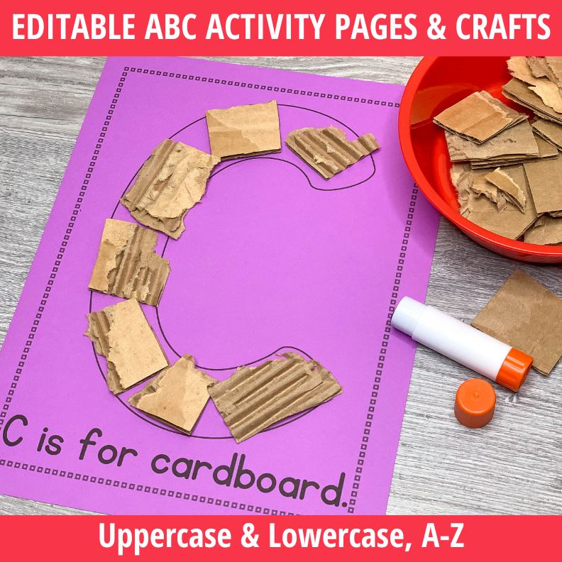 Alphabet Letter Collage Sheets | Editable ABC Activity Pages