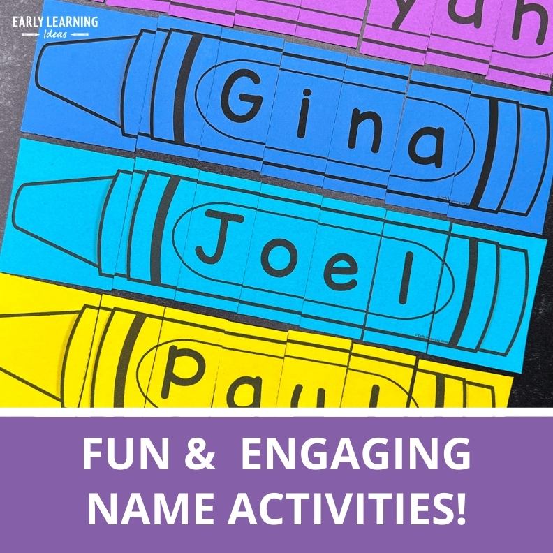 Editable Name Practice Puzzles - Crayon Name Puzzles
