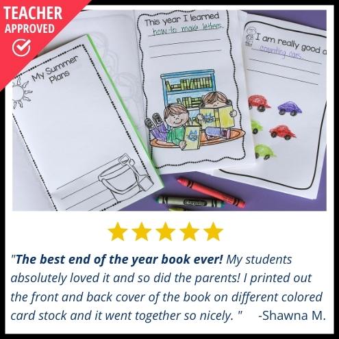 End of the Year Memory Book for Preschool Pre-K Kindergarten - End of Year Fun