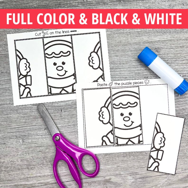 Cut and Paste Puzzles - Gingerbread
