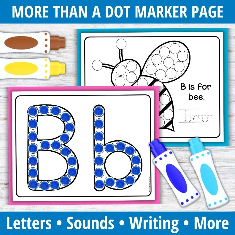 Letter B Dot Marker Coloring Sheets