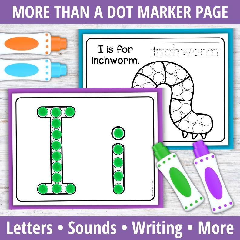 Letter I Dot Marker Coloring Pages