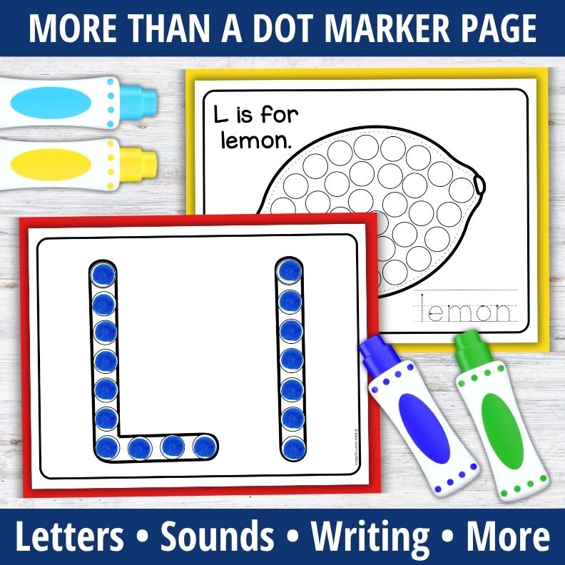 Letter L Dot Marker Coloring Pages