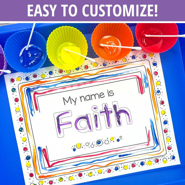 Name Art Coloring Sheets – Early Learning Ideas