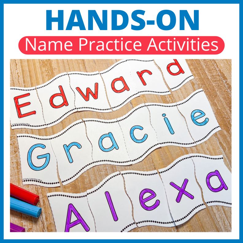 Editable Name Practice Puzzles - Wavy Puzzles