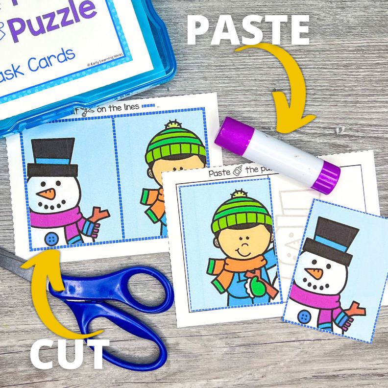 Cut and Paste Puzzles - Snowman