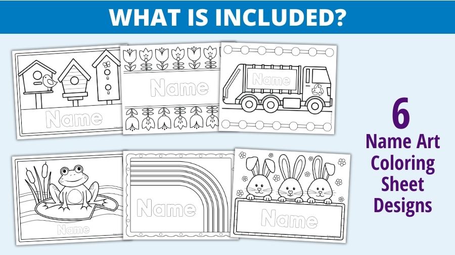 Spring Name Art Coloring Pages