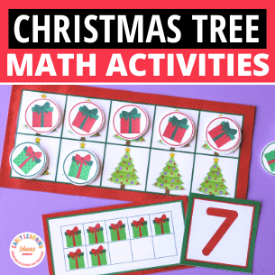 Printable Holiday Math Mats for Mini Erasers - No Time For Flash Cards