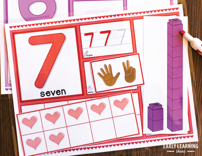 Valentine's Day Math Activities | 1-20 Activity Mats for Preschool and Kinder