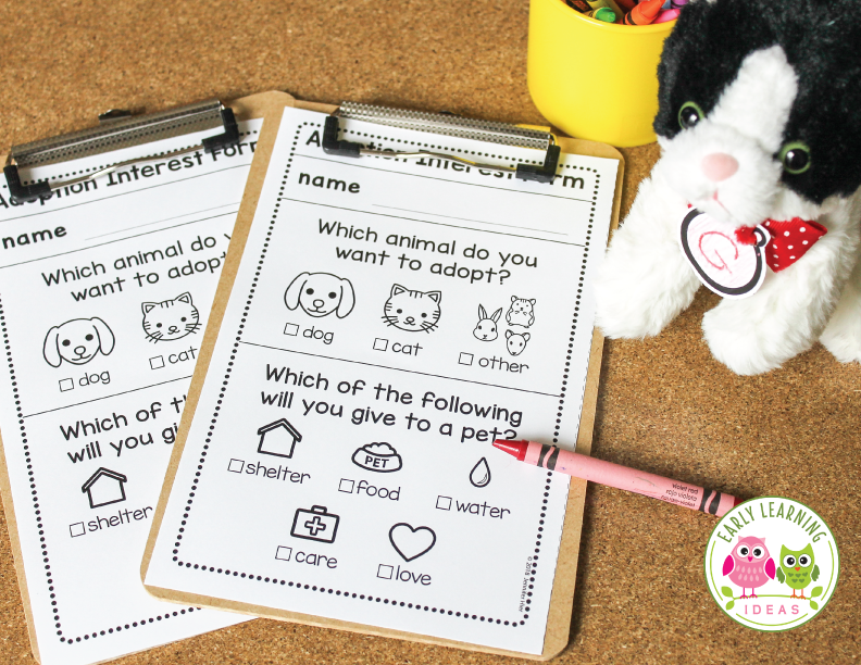 Animal Shelter Dramatic Play Printables