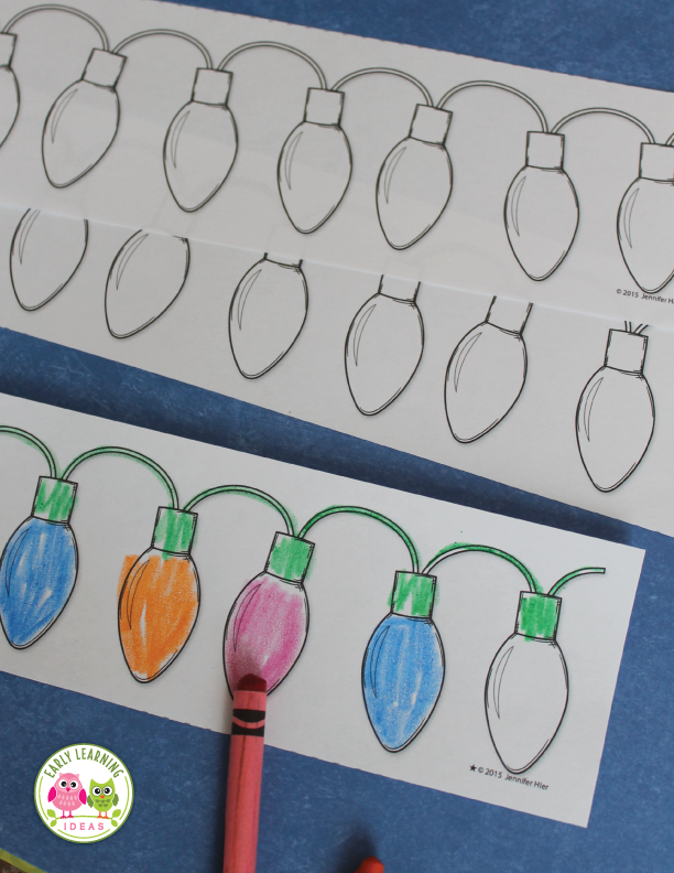 Christmas and Holiday Lights Patterning Activity