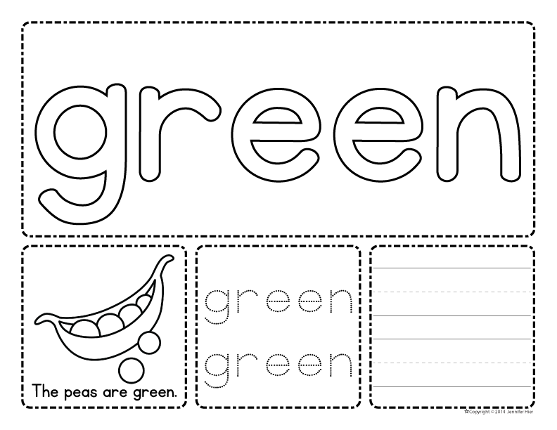 Color Words Play Dough Activity Mats : Multi-Sensory Color Word Practice