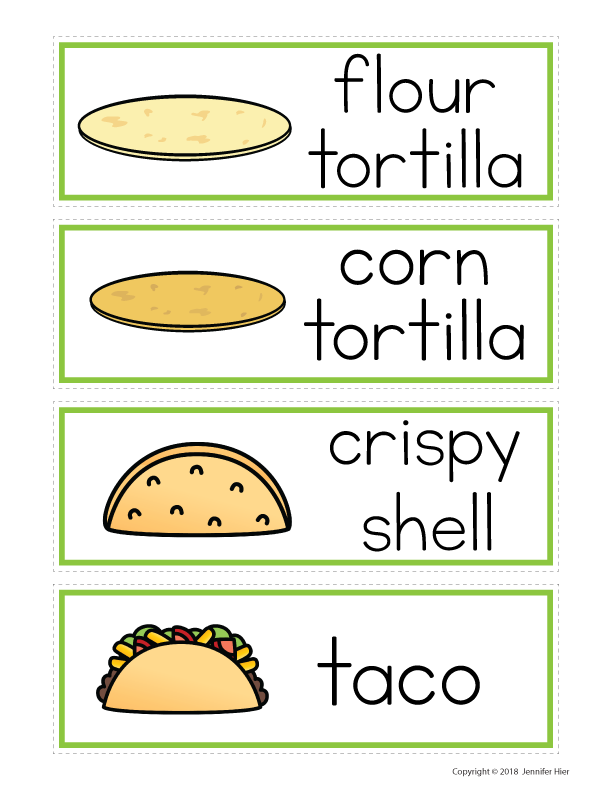 Taco Restaurant Dramatic Play Printables