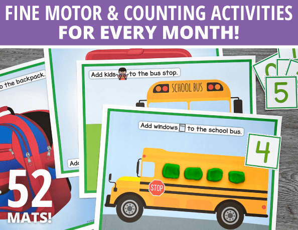 Seasonal Playdough Mats & Number Cards