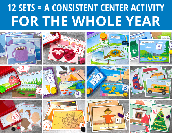 Seasonal Playdough Mats & Number Cards