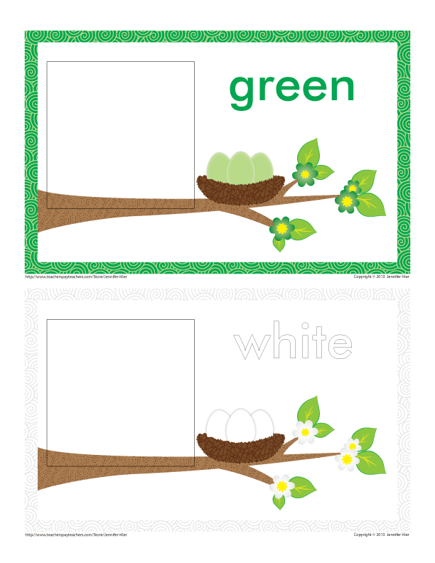 Color Match Activity: Spring Bird Color Match