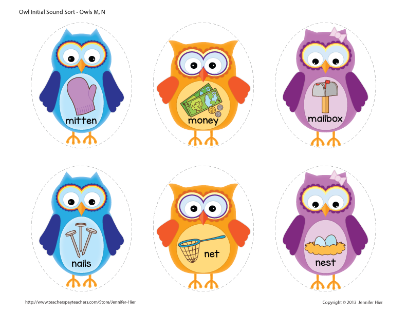 Owl Beginning Sound Activity