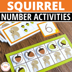 Acorn Painted Squirrel Craft with Free Template - Happy Toddler Playtime