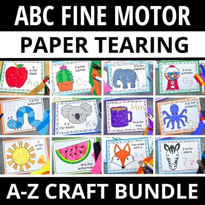 A–Z Alphabet Tear Art and Craft Bundle