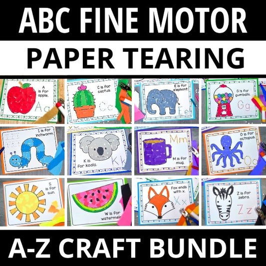 A–Z Alphabet Tear Art and Craft Bundle