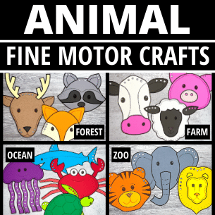 Animal Crafts & Fine Motor Activities Bundle