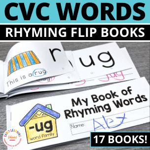 Rhyming Activities - CVC Rhyming Flip Books