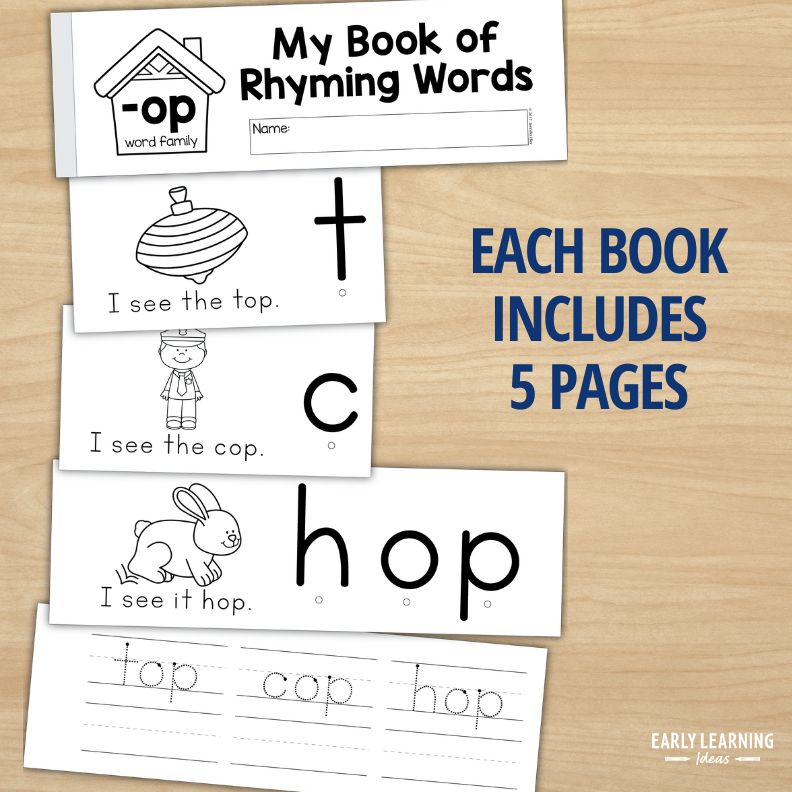 Rhyming Activities - CVC Rhyming Flip Books