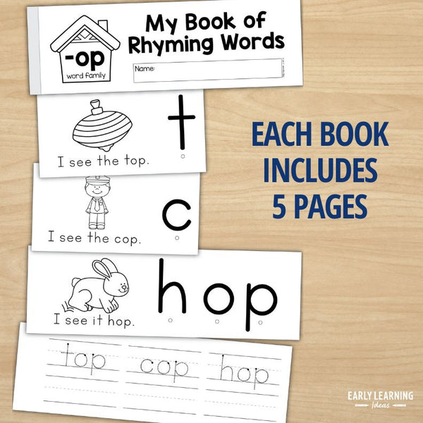 Rhyming Activities - CVC Rhyming Flip Books – Early Learning Ideas