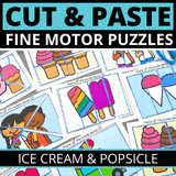 Cutting Practice Puzzles - Ice Cream Theme