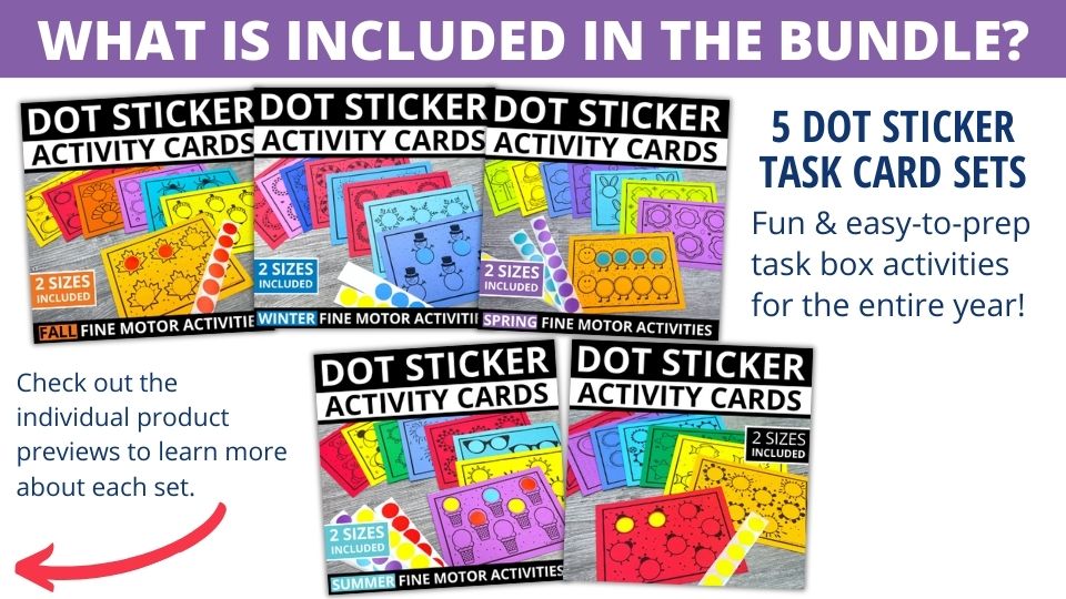 Dot Sticker Task Card Bundle