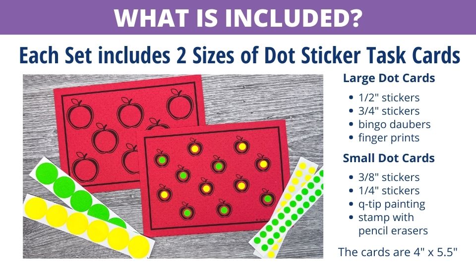 Dot Sticker Task Card Bundle