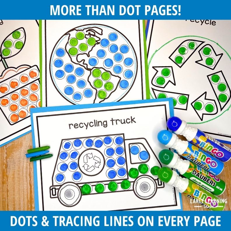 Earth Day Dot Marker Painting