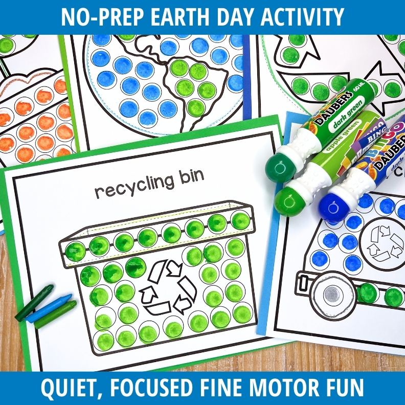 Earth Day Dot Marker Painting