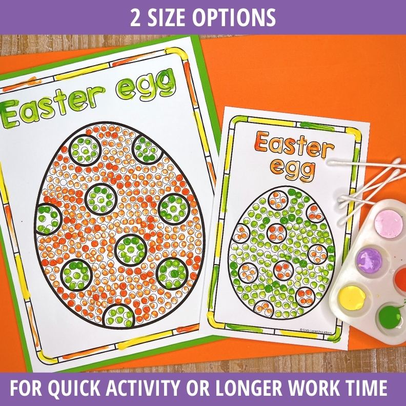 Easter Q-tip Painting Printables