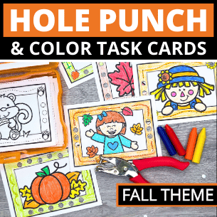 Hole Punch Task Cards - Fall