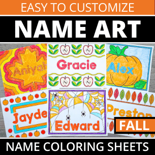 Name Coloring Pages - Fall