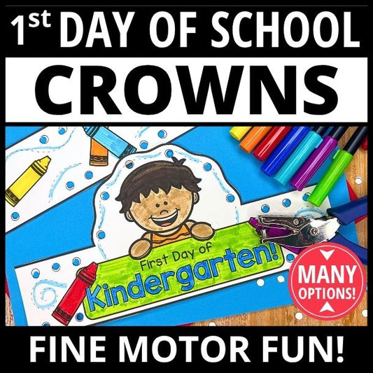 First Day of School Crown Craft Printable