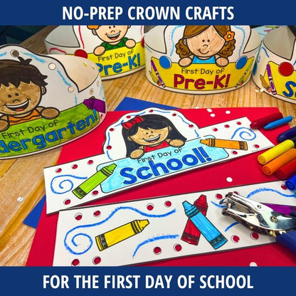 First Day of School Crown Craft Printable