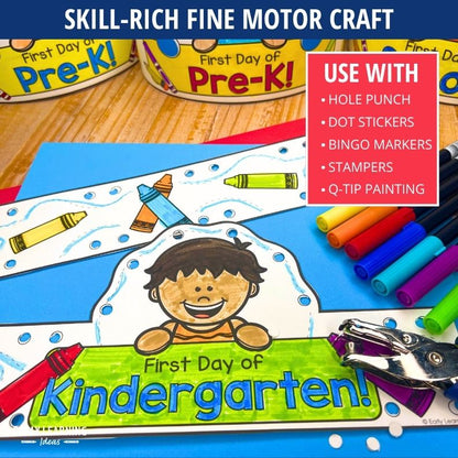 First Day of School Crown Craft Printable