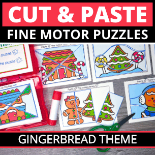 Cut and Paste Puzzles - Gingerbread