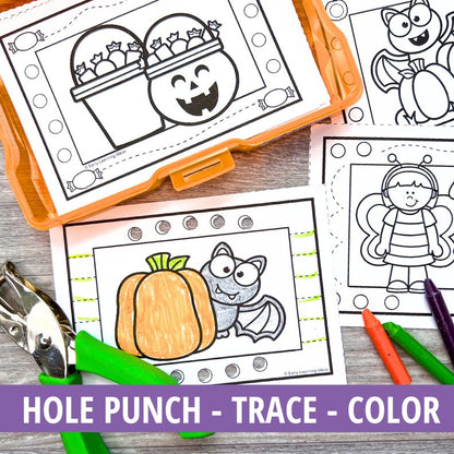 Hole Punch Task Cards - Halloween