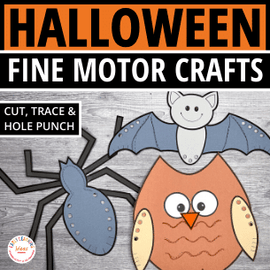 Halloween Bat Spider & Owl Fine Motor Crafts