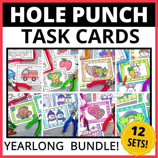 Hole Punch Task Cards - BUNDLE