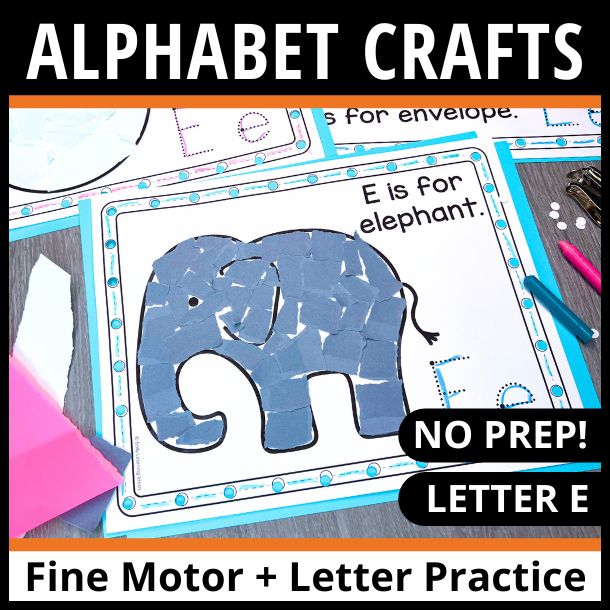 Letter E Craft Activity – Early Learning Ideas