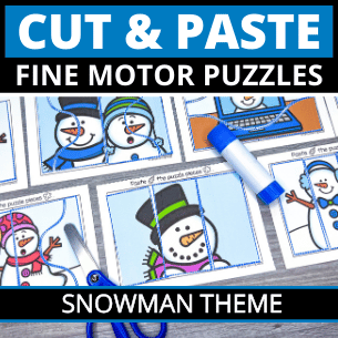 Cut and Paste Puzzles - Snowman